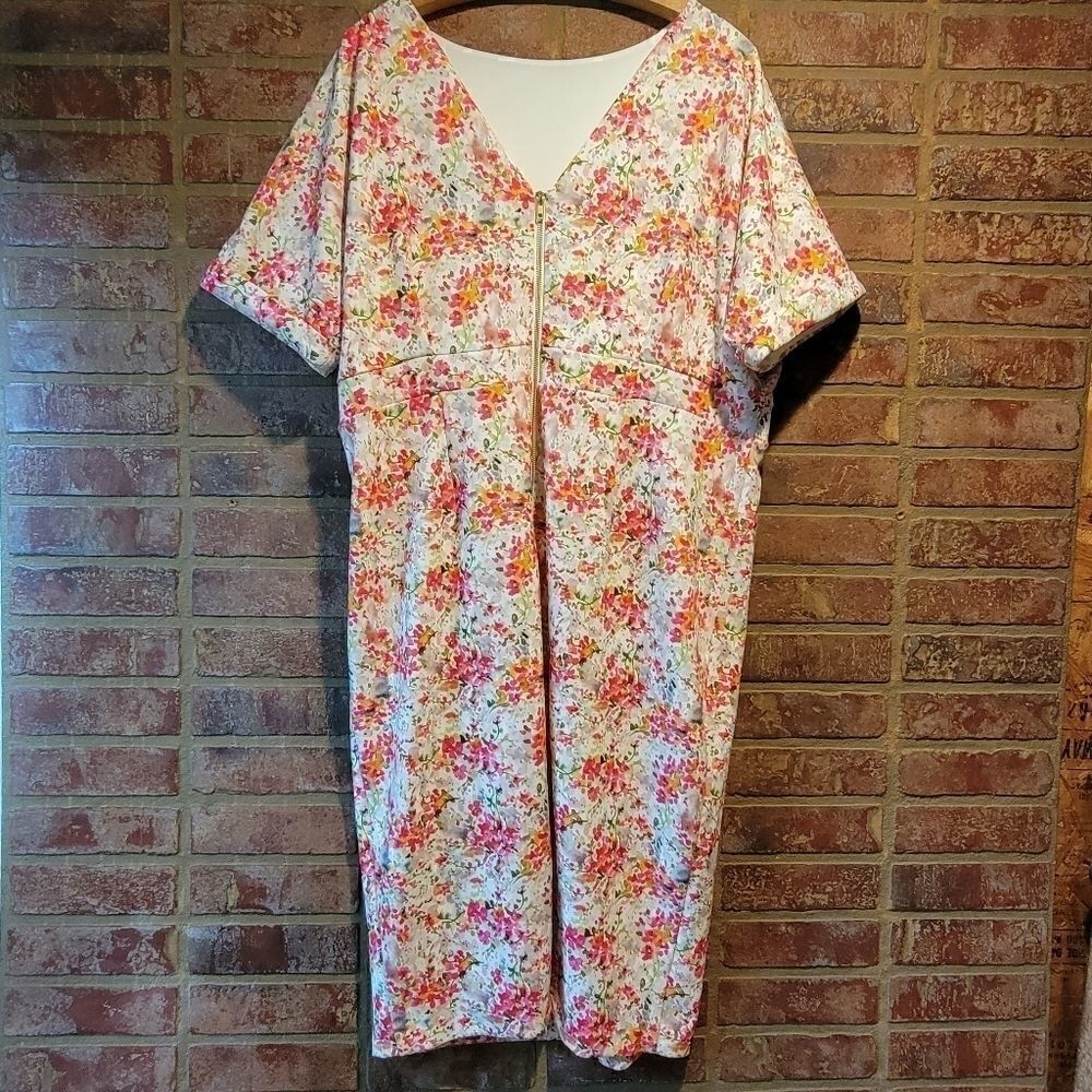 🌺🌸ALEXIA ADMOR JACQUELINE DOLMAN SLEEVE SHEATH 1x - Picture 4 of 7